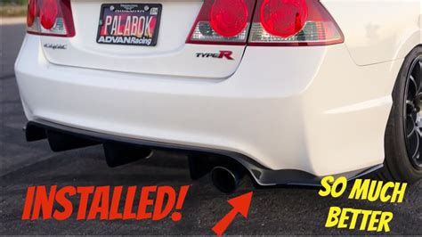 INSTALLING Fd2 Js Racing Rear Diffuser YouTube