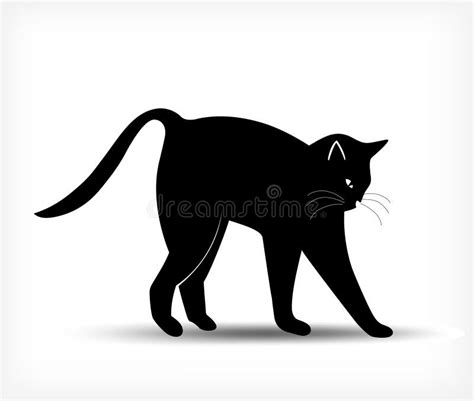 Gato Negro Sentado Silueta Vectorial Ilustraci N Del Vector