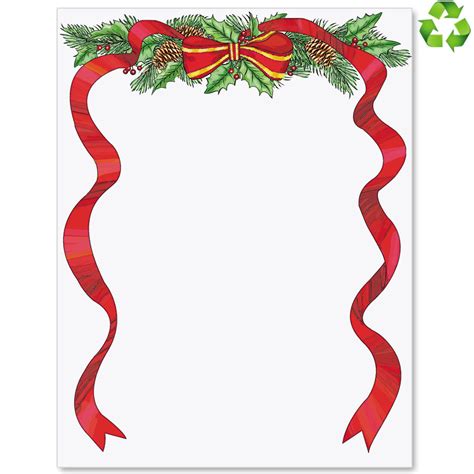 Red Ribbon Ii Border Papers Borders For Paper Red Ribbon Christmas