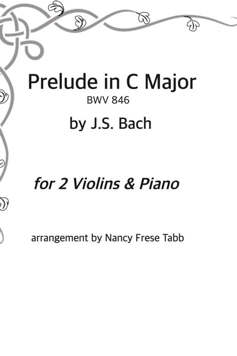 Bach Prelude In C Major Bwv 846 Arr For 2 Violins And Piano Artofit