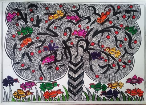 Tree Of Life Madhubani Painting Cms X Cms International