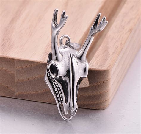 Floral Deer Skull, Animal Skull Pendant, Nice Accessory for Necklace ...