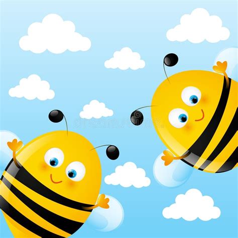 Seamless Bees Background Stock Vector Illustration Of Funny