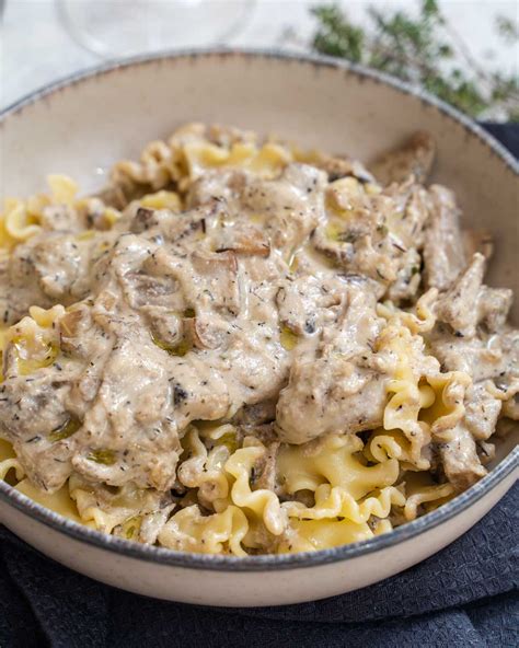 Vegan Mushroom Stroganoff Six Hungry Feet Pasta