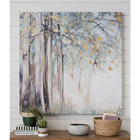 Silver Leaves Canvas Art Print Kirklands Home