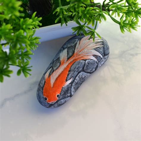 Fish Painted Rocks Etsy