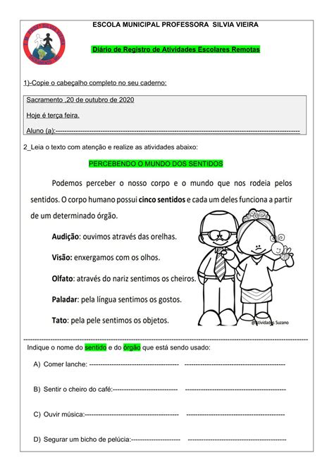 2º ano PLANO DE AULA E ATIVIDADES ONLINE INTERDISCIPLINARES VIDA E