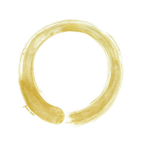 Golden Enso Circle The Universe Painting By Jenna Webb Pixels