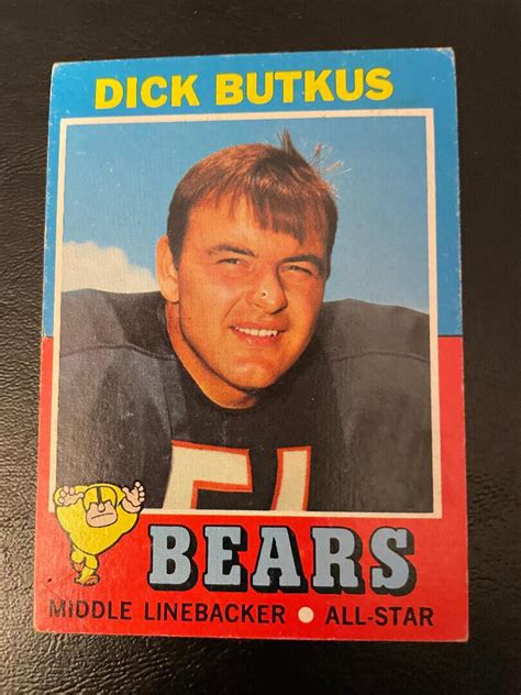 Topps Dick Butkus Chicago Bears Ex Hof Goat Ebay