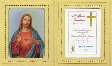 Mass Cards Franciscan Friars Of The Atonement