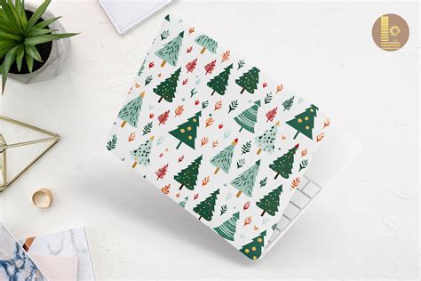 Christmas -Themed Pattern Laptop Skin Graphic by Lewlew · Creative Fabrica