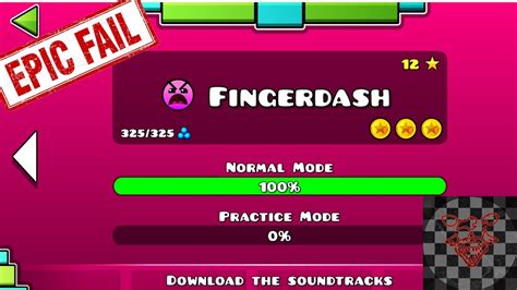 Epic Fails En Fingerdash Geometry Dash Youtube