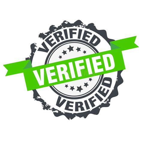 Verified Stamp Button Check Mark Inspected Certified Stock Illustration Illustration Of