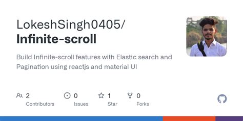 GitHub - LokeshSingh0405/Infinite-scroll: Build Infinite-scroll features with Elastic search and ...