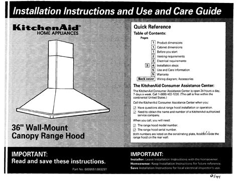 Kitchenaid Range Hood Installation Instructions | Wow Blog