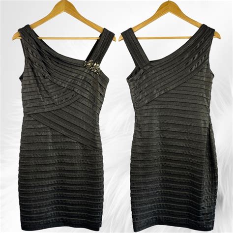 Xscape Dresses Xscape Joanna Chen Metallic Black 9s Y2k Bodycon