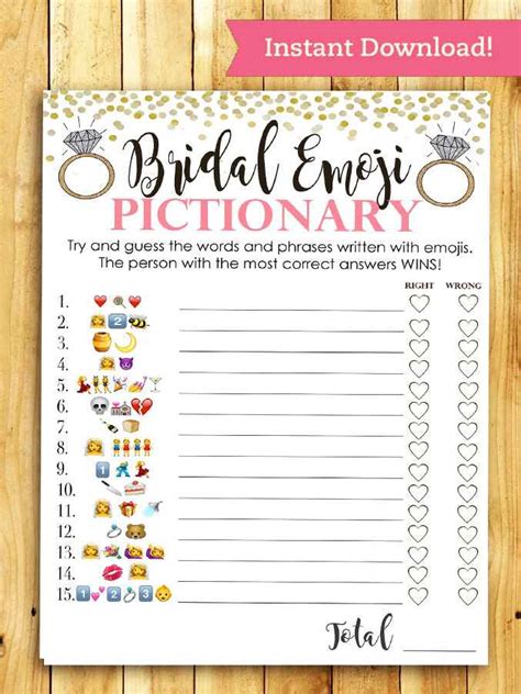 10 Printable Bridal Shower Games to DIY