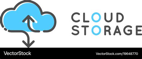 Cloud storage logotype data share logo Royalty Free Vector