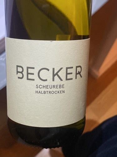 Weingut Becker Sabrina Scheurebe Halbtrocken Vivino Us