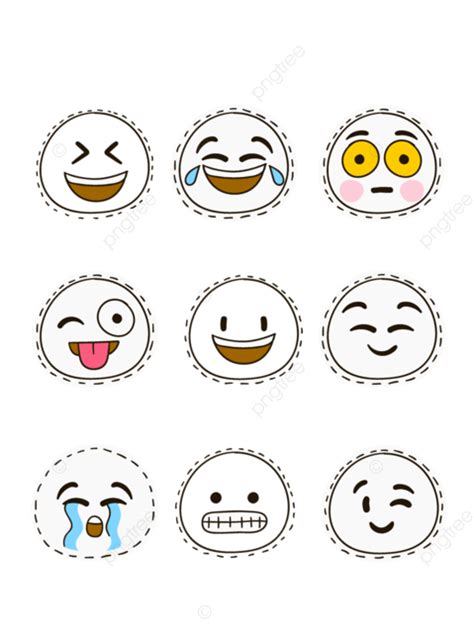 Q Version Cute Funny Expression Pack Smiley Smile Tidal Cool Material