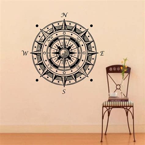 Nautical Compass Rose Wall Vinyl Decal Sticker By WisdomDecals Vinyl