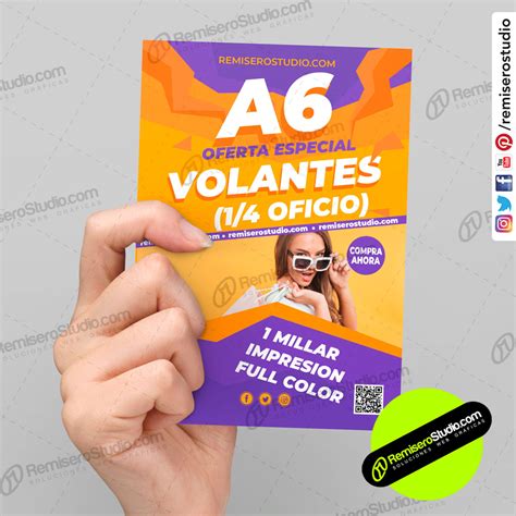 Volantes Publicitarios A6 Productos RemiseroStudio