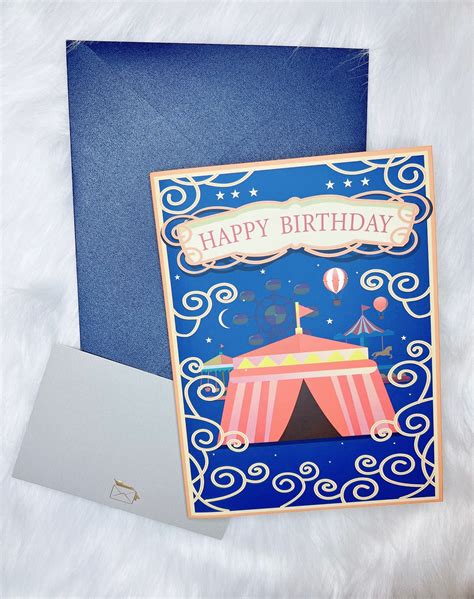 Happy Birthday Theme Park Ferris Wheel Pop Up Card D Popup Etsy