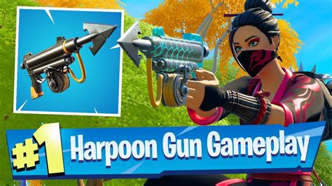 New Harpoon Gun Gameplay Fortnite Battle Royale Youtube