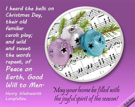 I Heard The Bells On Christmas Day. Free Carols eCards, Greeting Cards ...