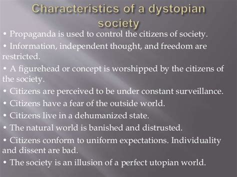 Dystopian characteristics