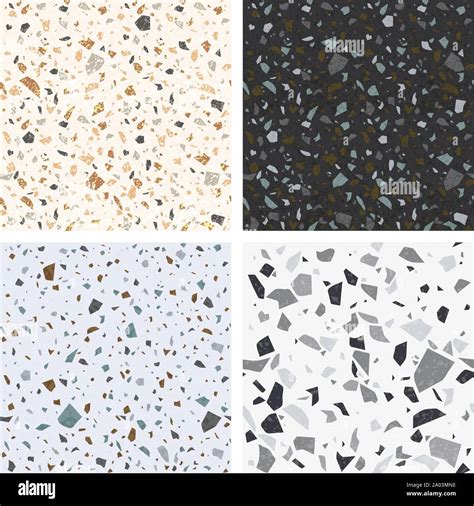 Terrazzo Textures Vector Set Of Seamless Terrazzo Patterns Venetian