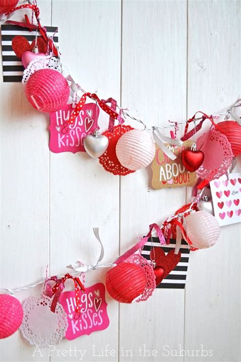 Easy Valentines Love Garland - A Pretty Life In The Suburbs