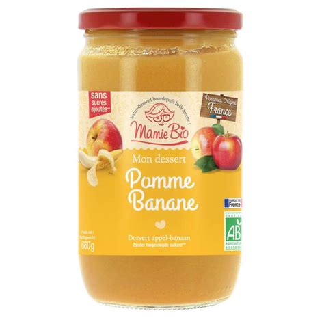 Dessert Pomme Banane Bio Mamie Bio G La Belle Vie Courses En