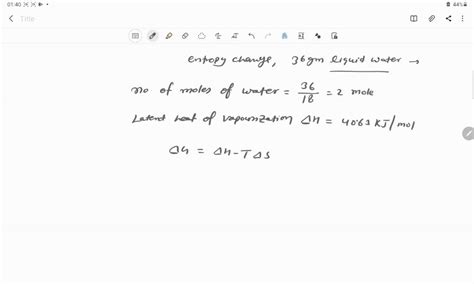 SOLVED:What is the value of the ebullioscopic constant for water if its entropy of vapourization ...