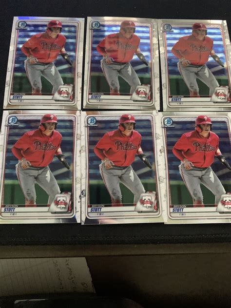 Lot Of Bowman Chrome Bryson Stott Philadelphia Phillies