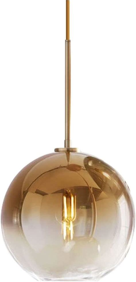 KCO Lighting 1 Light Modern Glass Pendant Lights Large Gold Globe