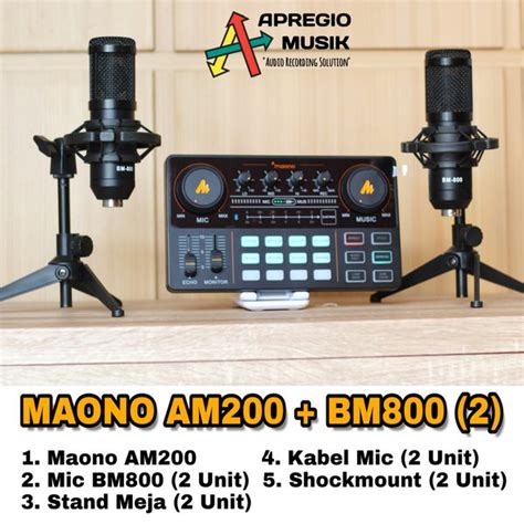 Jual Paket Podcast 2 Orang Maono AM200 With Mic Condensor BM800 Di