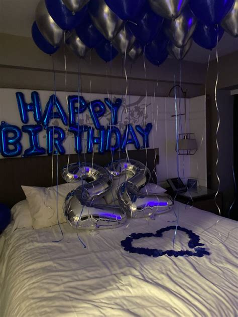 Romantic Hotel Room Decorated Birthday Room Decorations Happy