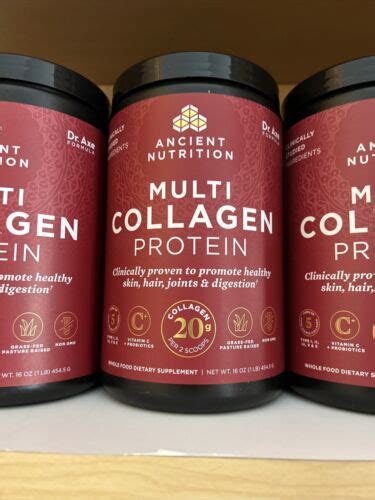 DR AXE Ancient Nutrition Multi Collagen Protein 21 38oz 606g Unflavor