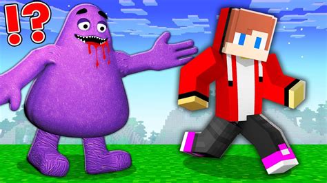 Jj Vs Grimace Shake Speedrunner Vs Hunter In Minecraft Challenge