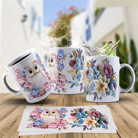 ESTAMPAS CORUJAS 3D CANECAS Ana Melim Studio Art