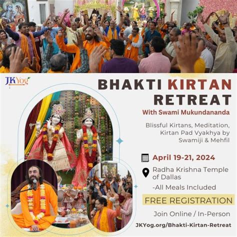 Bhakti Kirtan Retreat With Swami Mukundananda By Jkyog Radha Krishna