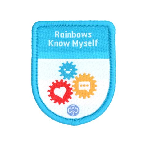 Rainbows Know Myself Theme Award Woven Badge Girlguiding North West