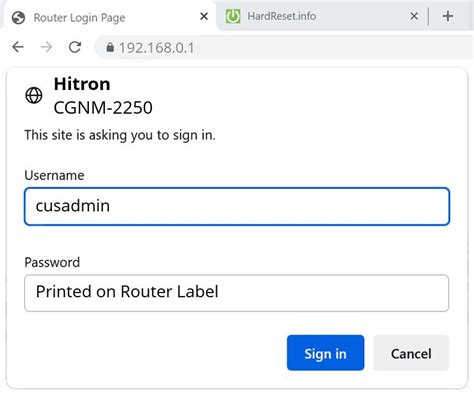 How To Open Up Admin On Hitron Cgnm 2250