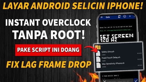 Layar Android Selicin Iphone Cara Overclock Android No Root Youtube