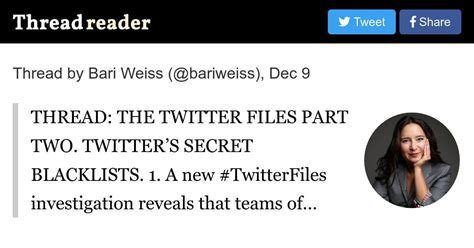 The Twitter Files Part Two Twitters Secret Blacklists R