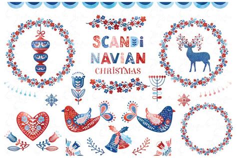 Watercolor Scandinavian Christmas By Yenzarthaut Thehungryjpeg