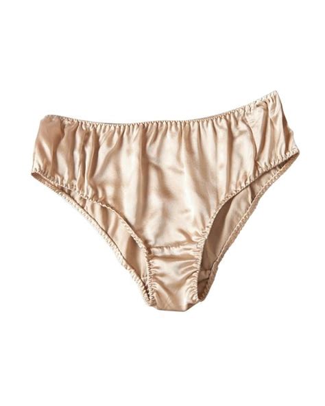 Soft Strokes Silk Neutrals Pure Mulberry Silk Bikini Pantie In Natural