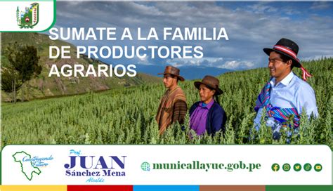 Inscripción En El Padron De Productores Agrarios Campañas Municipalidad Distrital De