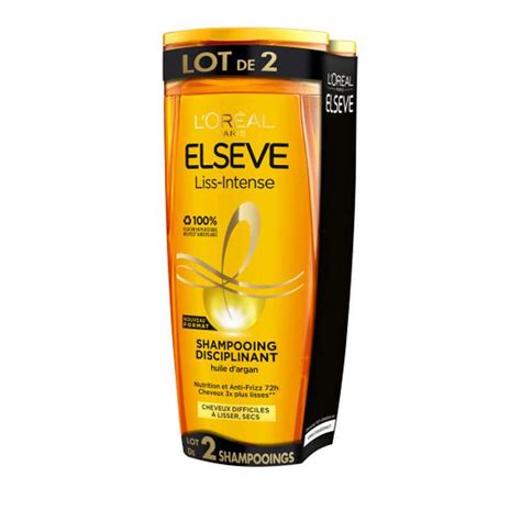 Shampoing Liss Intense cheveux secs difficiles à lisser Elseve LOT